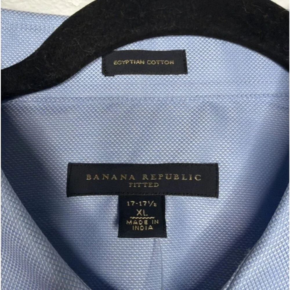 Banana Republic Egyptian Cotton Fitted Dress Shirt XL 17-17.5 French Cuff NWT